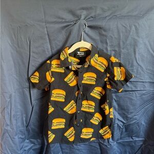 Burger Print Kids Shirt